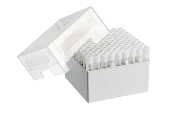 艾本德儲存盒 9 × 9, 可放置 81  個(gè)螺旋蓋（凍存）管， 4  –  5  mL，2  件，高 102  mm，4  英寸，聚丙烯材料，可耐受最低 -86  °C，可高溫高壓滅菌，帶蓋子并具有