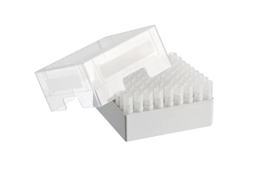 艾本德儲存盒 9 × 9, 可放置 81  個(gè)螺旋蓋（凍存）管， 3   mL，2  件，高 76  mm，3  英寸，聚丙烯材料，可耐受最低 -86  °C，可高溫高壓滅菌，帶蓋子并具有數字字母標識